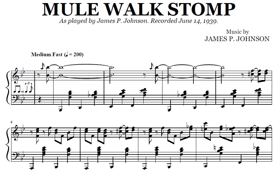 James P. Johnson - Mule Walk Stomp