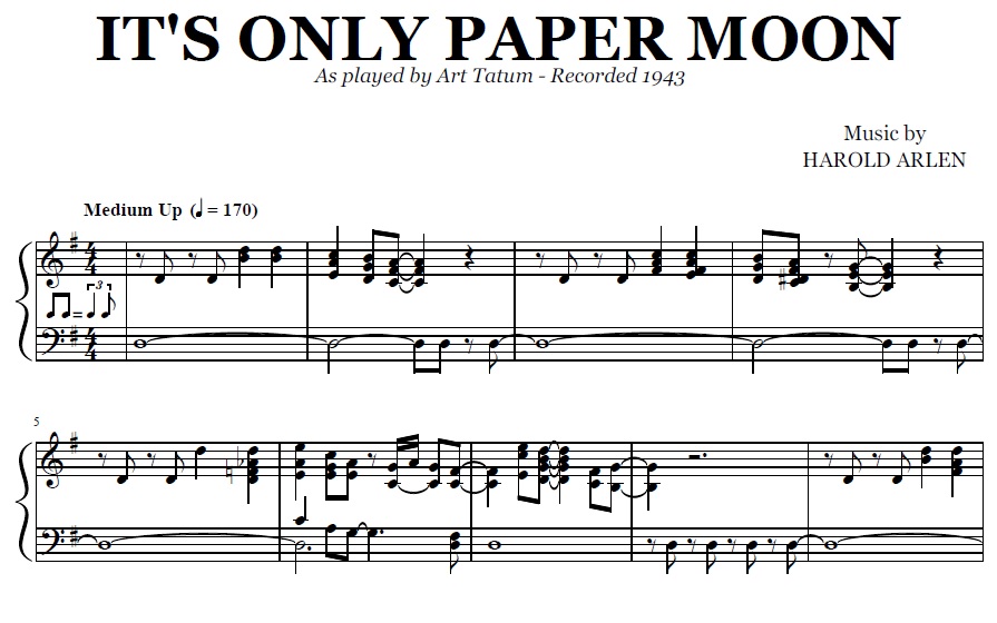 Art Tatum - It's Only a Paper Moon