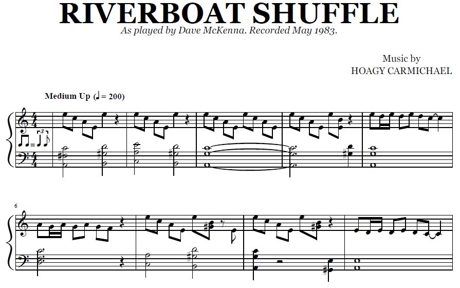 Dave McKenna - Riverboat Shuffle