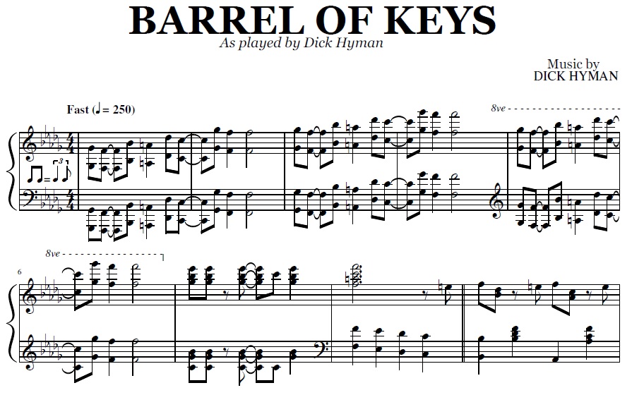Dick Hyman - Barrel Of Keys