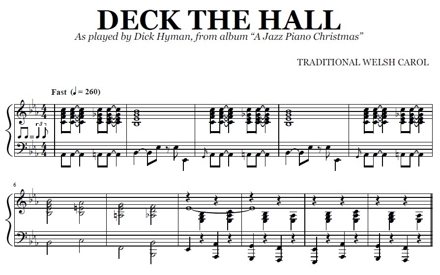 Dick Hyman - Deck The Hall (Falalalala)