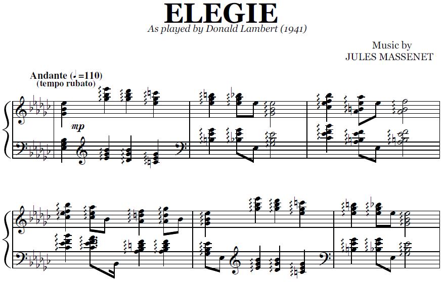 Donald Lambert - Elegie