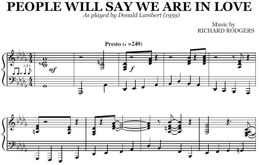 Donald Lambert - People Will Say We Are In Love