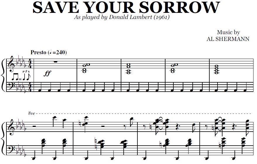 Donald Lambert - Save Your Sorrow