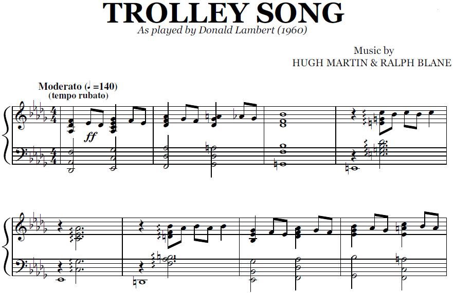 Donald Lambert - Trolley Song