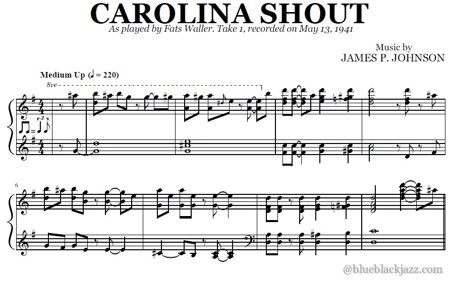 Carolina Shout (Take 1)