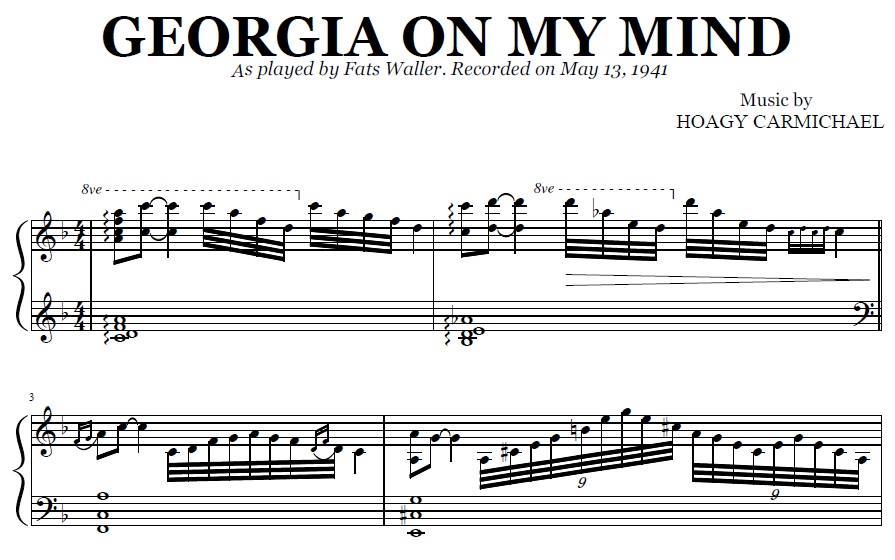 Fats Waller - Georgia On My Mind