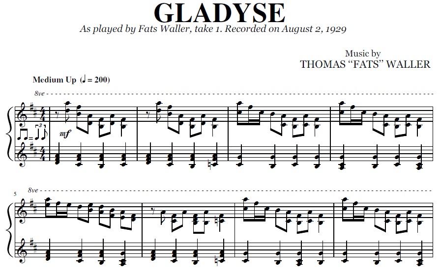 Fats Waller - Gladyse (Take 1)