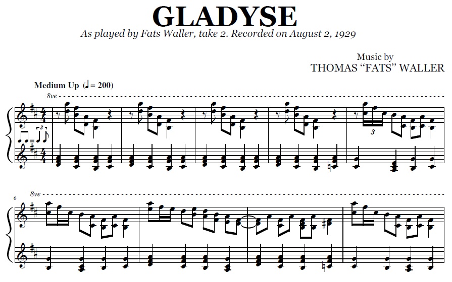 Fats Waller - Gladyse (Take 2)