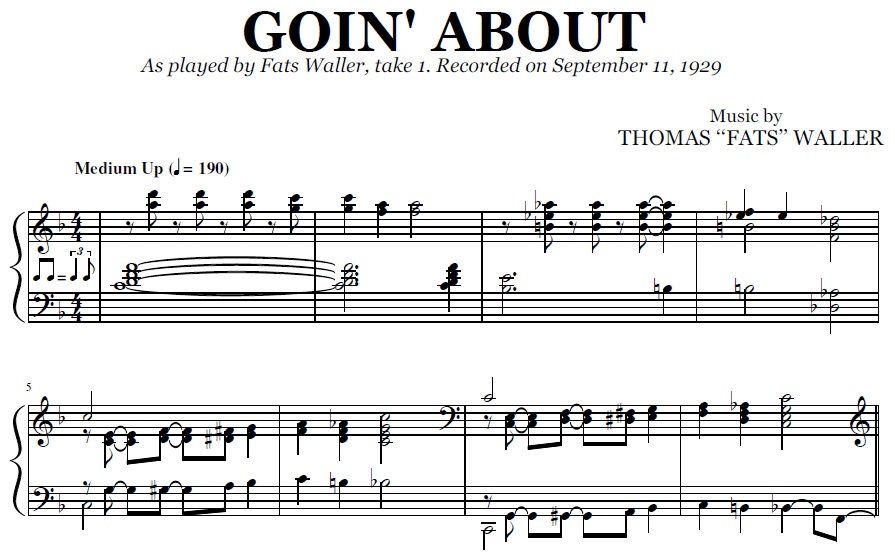 Fats Waller - Goin' About (Take 1)
