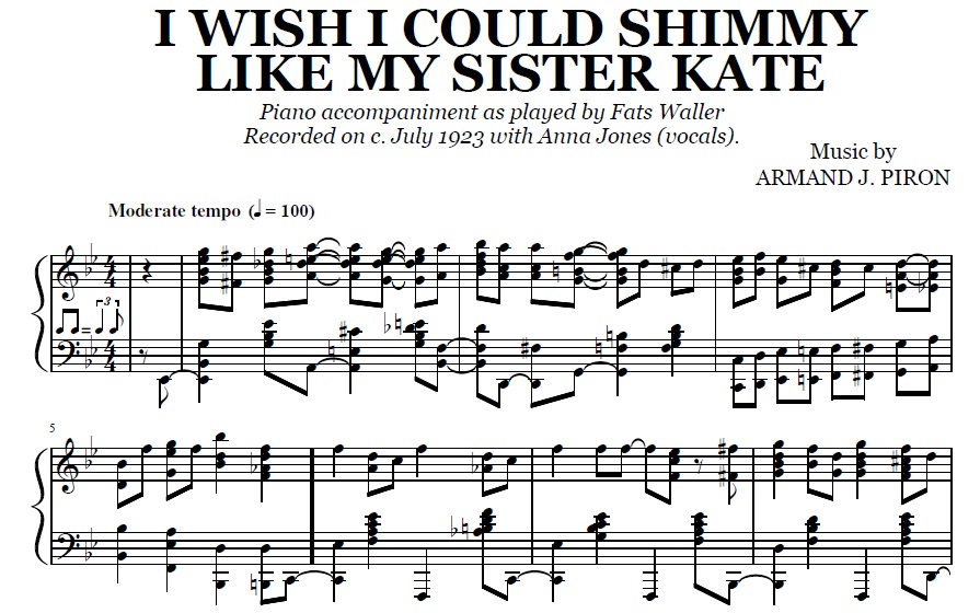 Fats Waller - (I Wish I Could Shimmy Like My) Sister Kate