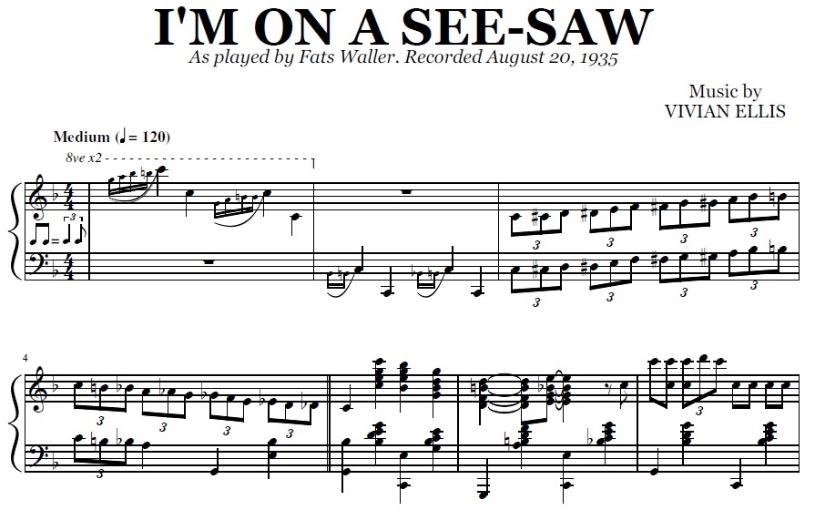 Fats Waller - I'm On A See-Saw