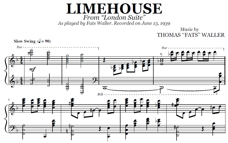 Fats Waller - London Suite - V. Limehouse
