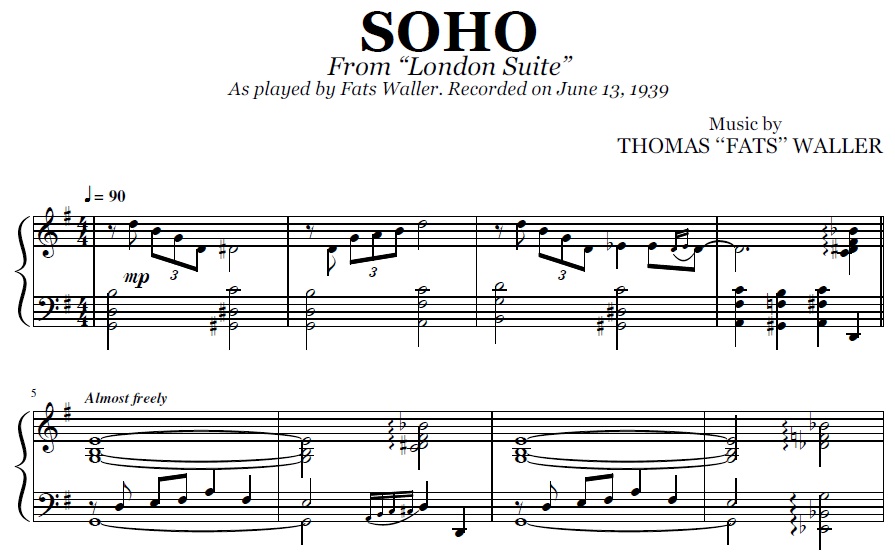 Fats Waller - London Suite - III. Soho