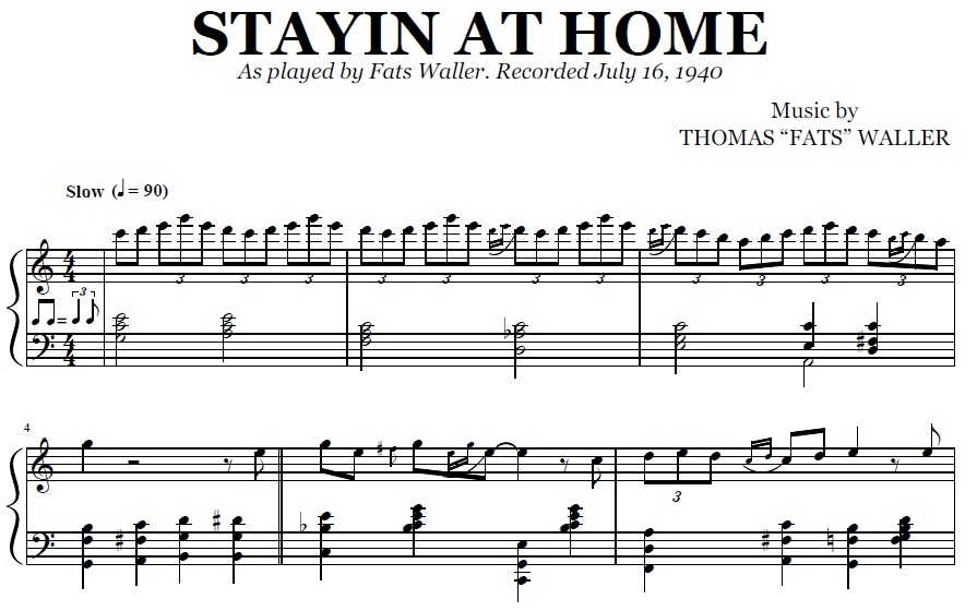 Fats Waller - Stayin' At Home