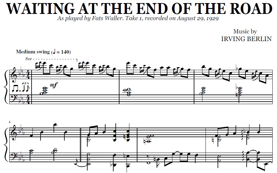 Fats Waller - Waiting At The End Of The Road (Take 1)