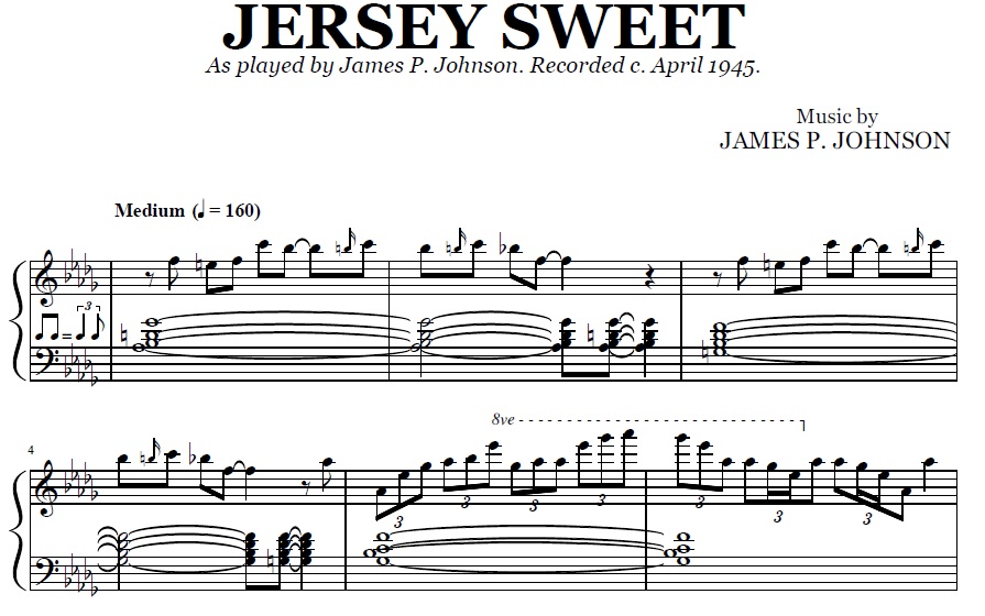James P. Johnson - Jersey Sweet