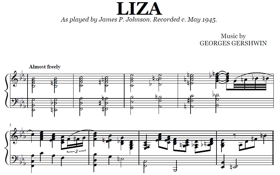 James P. Johnson - Liza