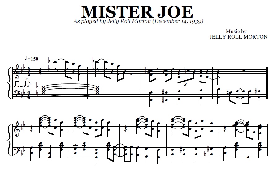Jelly Roll Morton - Mister Joe