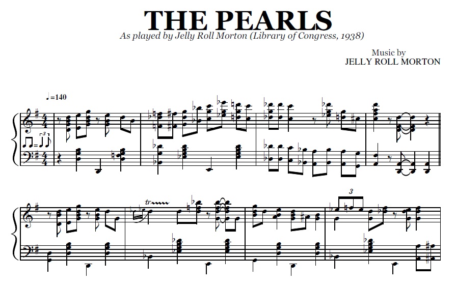 Jelly Roll Morton - The Pearls (Congress Library)