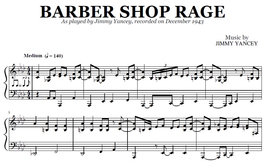 Jimmy Yancey - Barber Shop Rage
