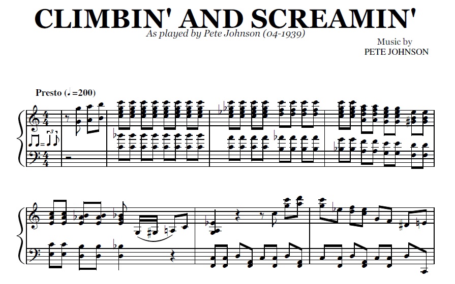 Pete Johnson - Climbin' And Screamin'