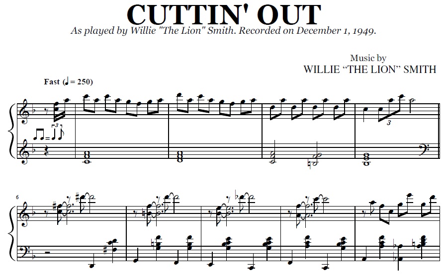 Willie "the Lion" Smith - Cuttin' Out